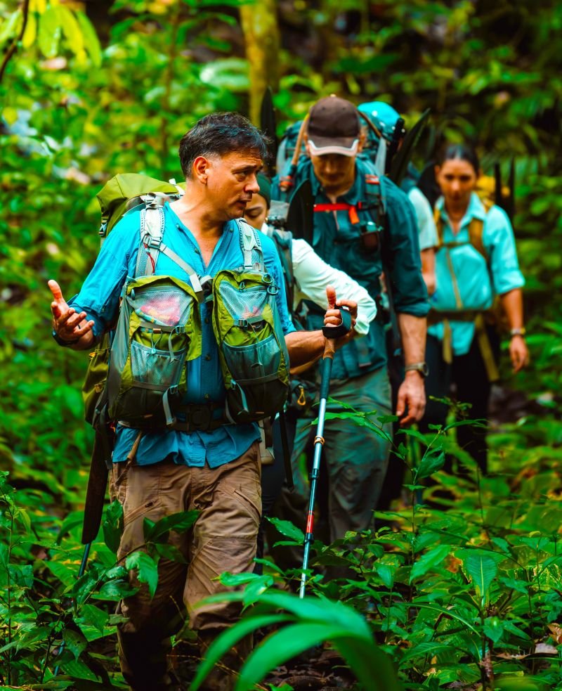 Caminata en grupo