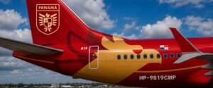 Avión de la selección panameña