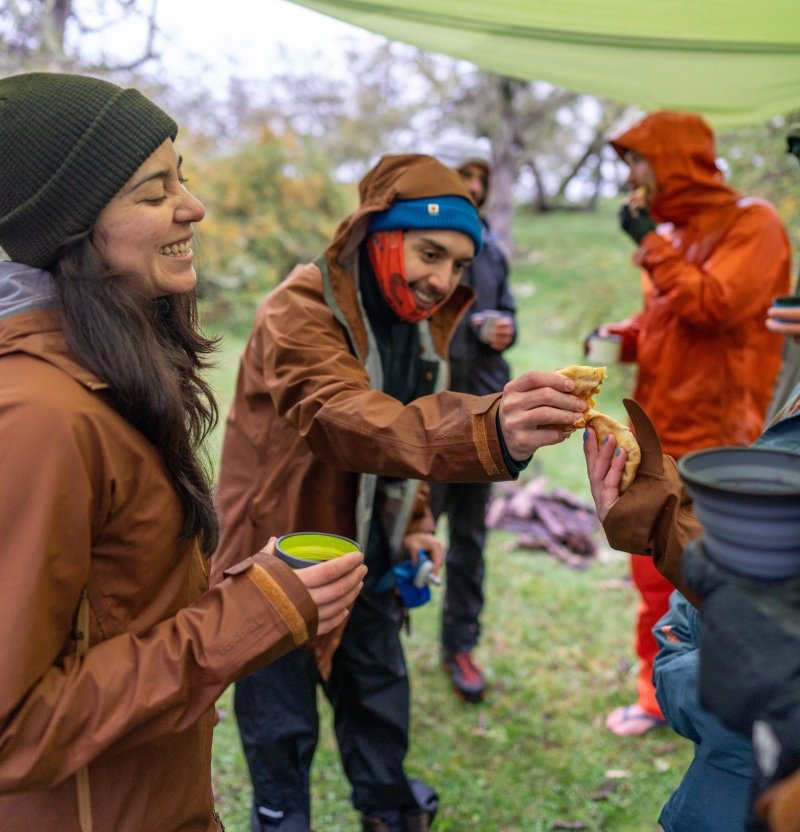 Compartir comida en Patagonia