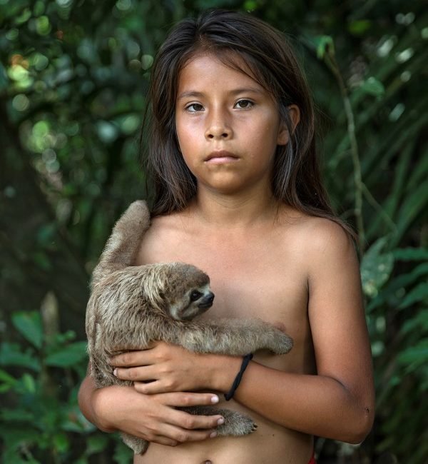 Child with sloth