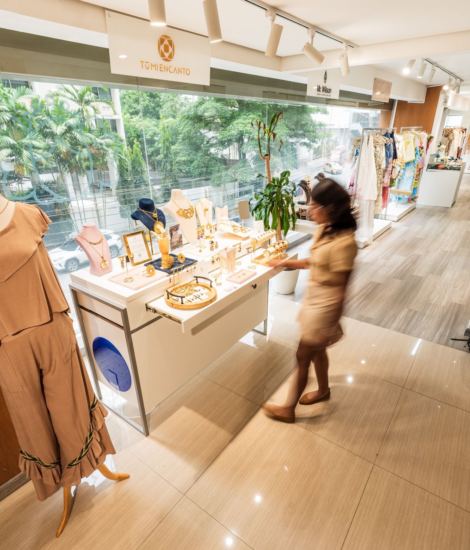 Interior of Modart Panama, a multi-brand store that brings together fashion, accessories and jewelry from Panamanian designers.
